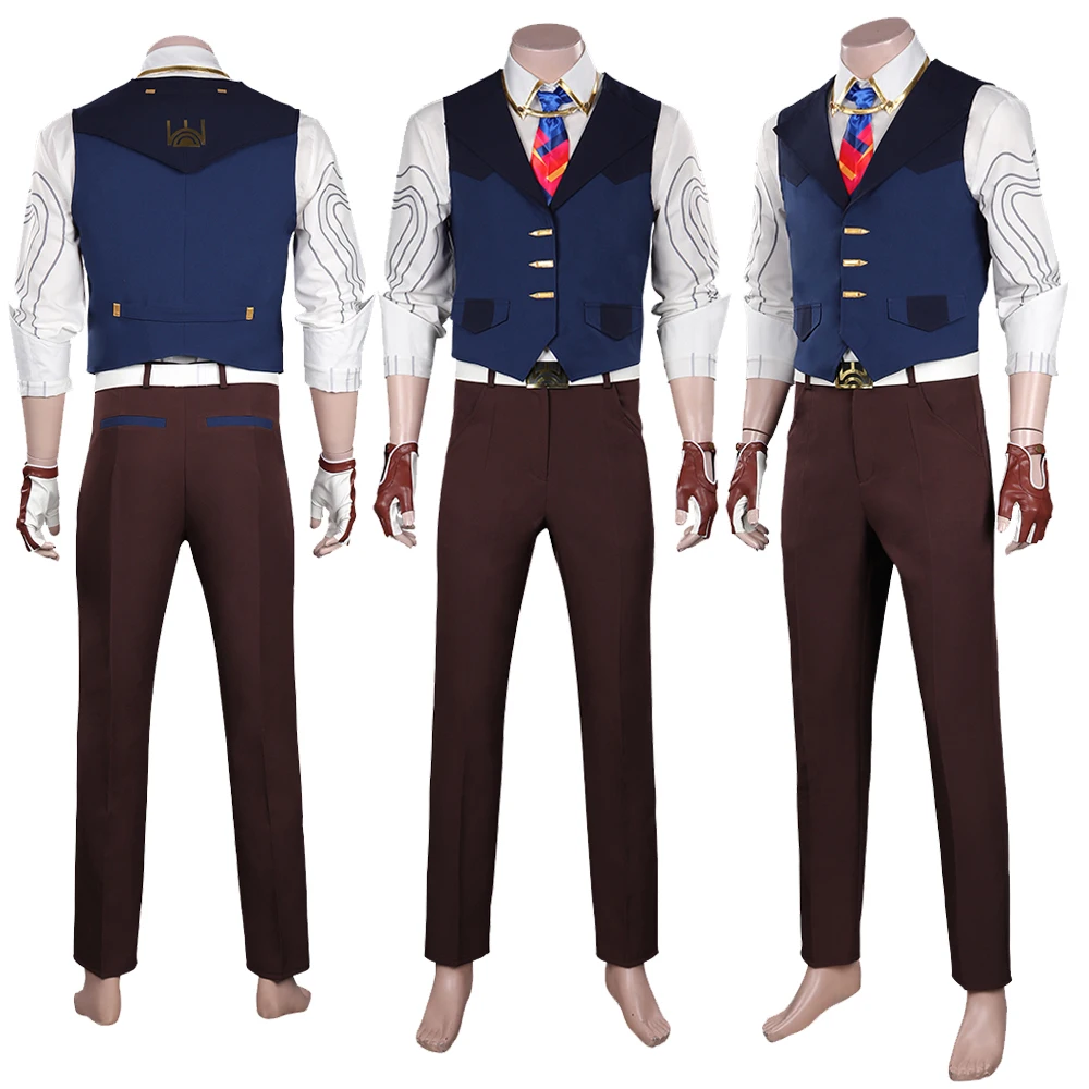 Tenues de cosplay de chambre pour hommes, jeu VALORANT, déguisement, collier en porcelaine, gants, adulte, mâle, Net, robe de paupières, vêtements de fête