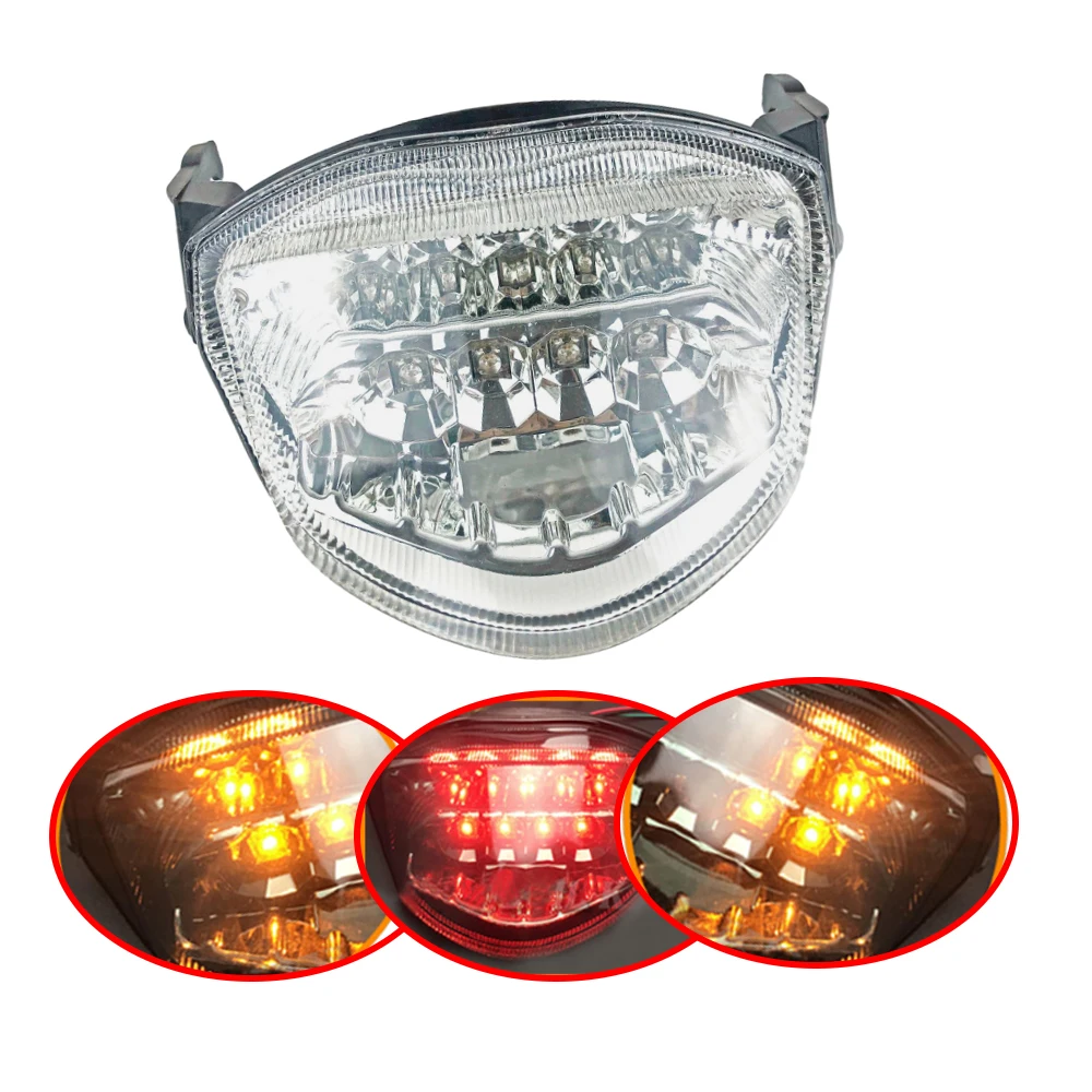 Clear Cover Motorcycle LED Tail Light for SUZUKI GSXR 1000 GSX-R 1000 2005-2006 Rear Brake Light Motorbike Lamp Accessrioes