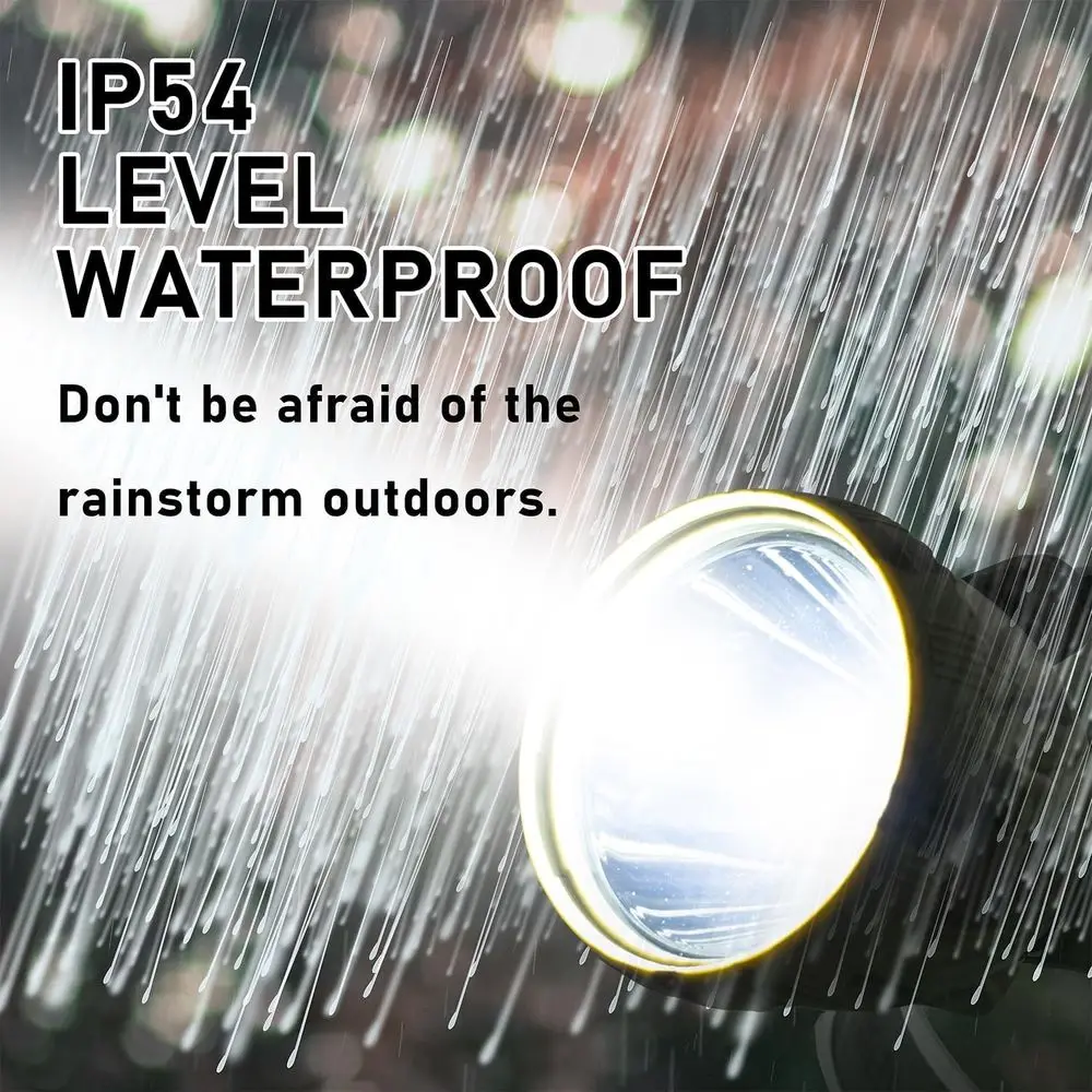 Linterna Frontal LED Recargable para Caza con 6 Modos, 4 LED, Impermeable para Caza Nocturna