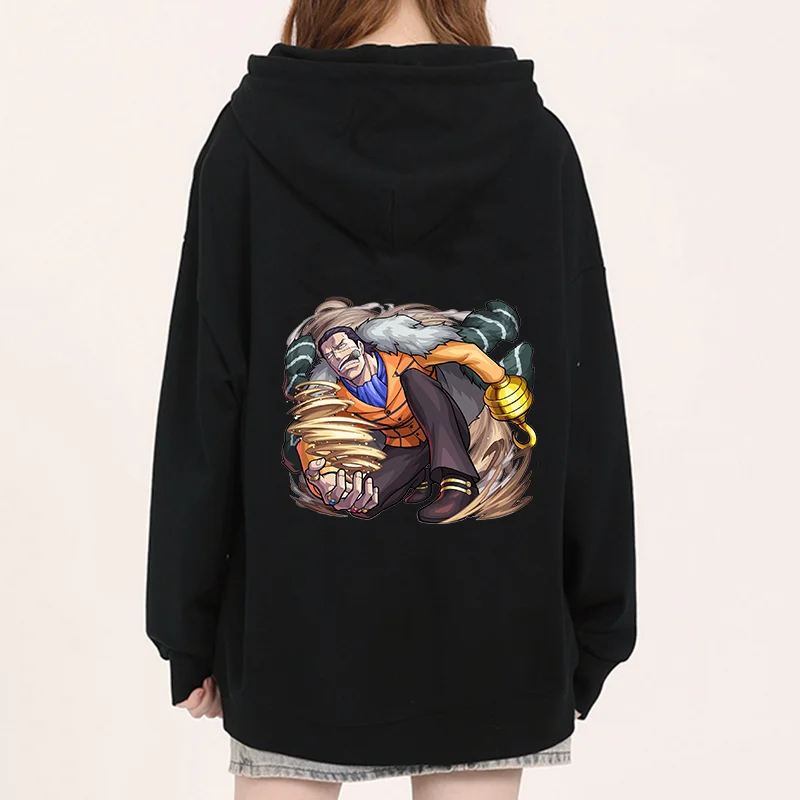 Anime ONE PIECE Hoodies Sir Crocodile casual men's and women's pullover role-playing clothing autumn and winter street clothing