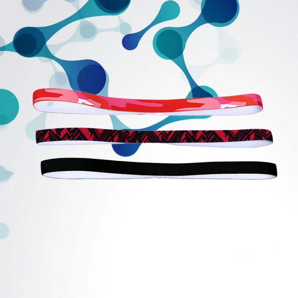 

3 pcs Yoga Fitness Headband Breathable Sweat Absorbing Non Slip Sports Hairband Elastic Headwrap For Running Gym Daily