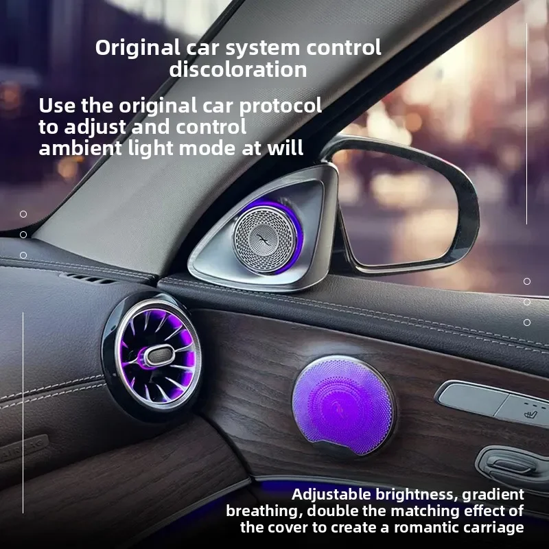 

Applicable to Mercedes-Benz rotating treble ambient light C/glc/E/S class new upgrade