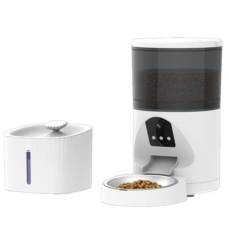 

3MP Wireless Auto Smart Security Camera Food Dispenser Feeder with Battery Cctv Camera Network for Multi Pets Cat/dog