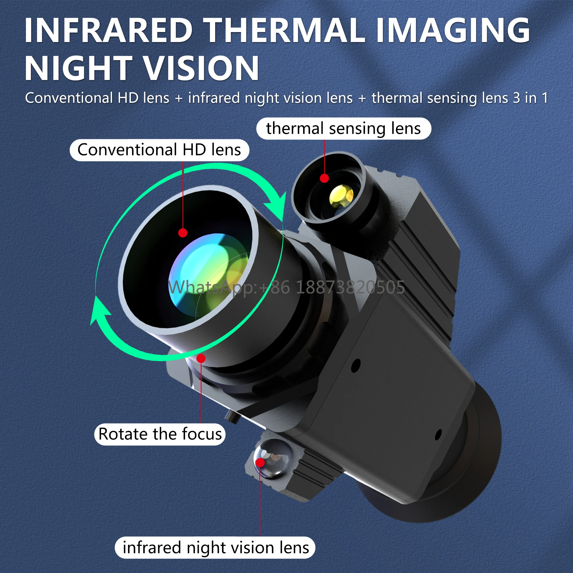 New 4k infrared thermal imaging night vision monocular HD outdoor adventure dual-use thermal imaging night vision monocular