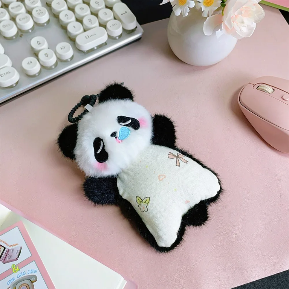 Kawaii Plush Animal Doll Pandent Decompression Multi-functional Mouse Wrist Pad Doll Toy Keychain