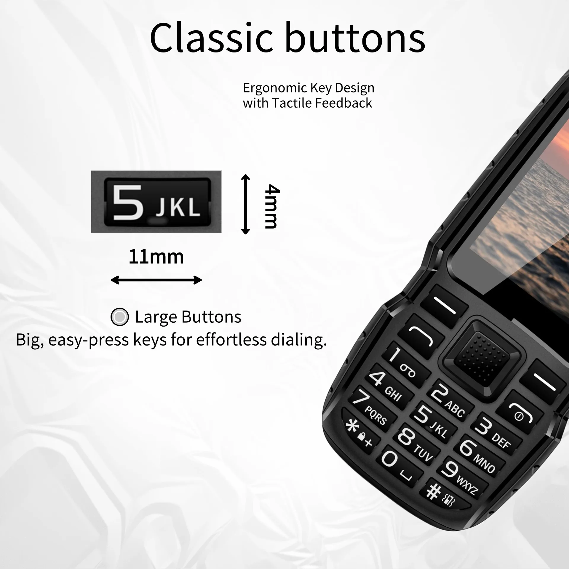 Mafam N6700 Budget Phone Large Button Senior Phone GSM 2G Loud Speaker 2.4" Large Display Bluetooth Thin Mobile Phones Unlocked