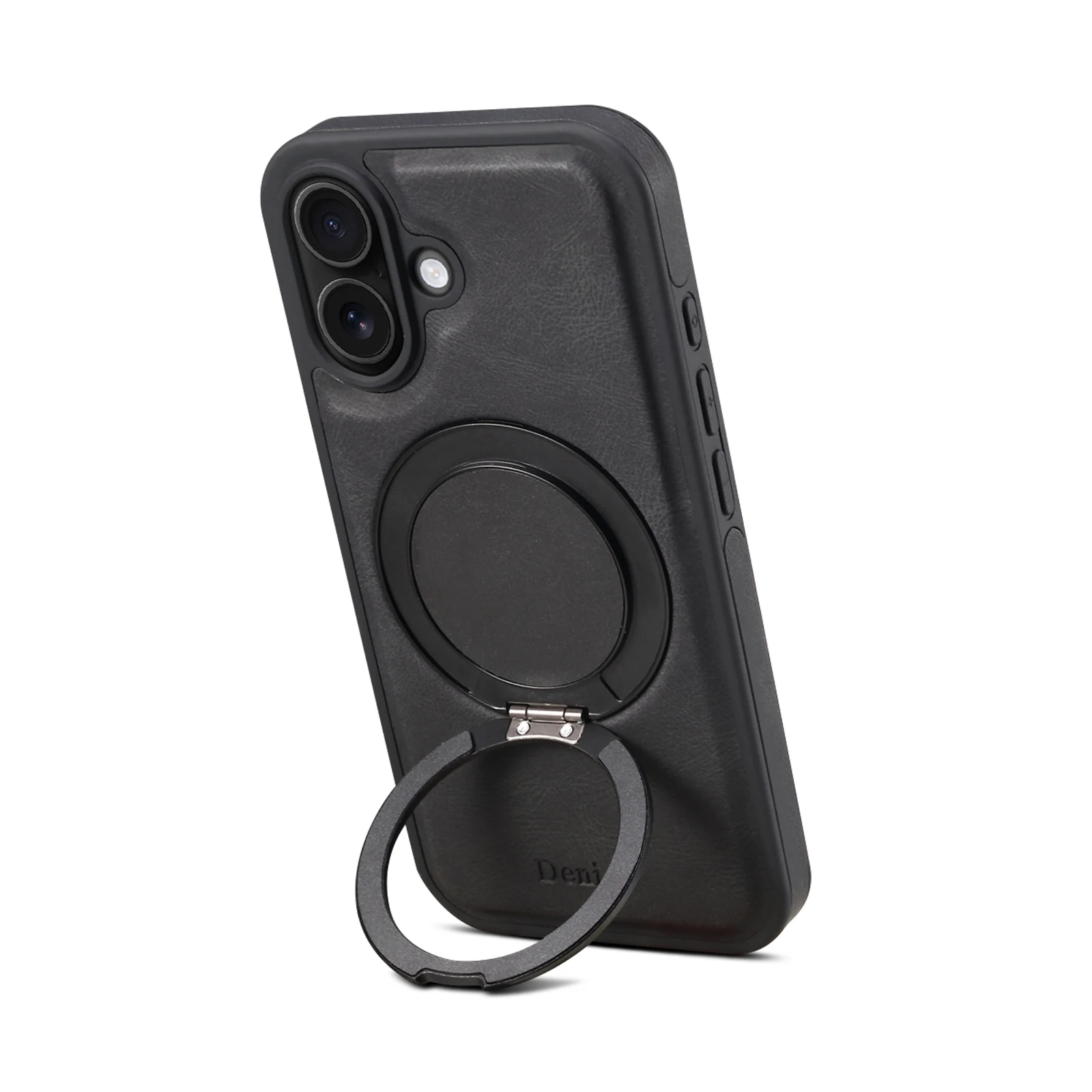 Handyhülle 360 ° Drehbarer Ständer mit Kunstleder-Ringverschluss für iPhone 18 Pro Max 17 Air 16 Plus 15 14 13 12 – Detail 10
