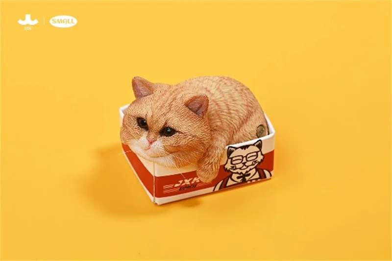 Em estoque jxk pequeno js2308 1/6 escala express cat 4.0 o gato na caixa de entrega caixa modelo animal de estimação caber 12 ''figura de ação brinquedo corporal