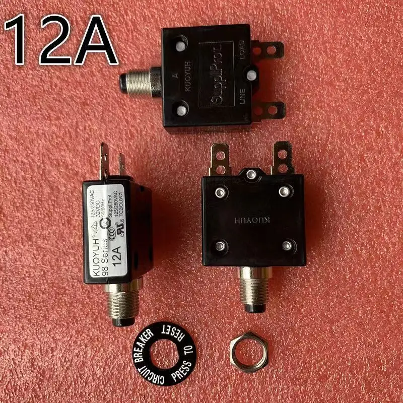 Instrument Motor Accessories Circuit Breakers KUOYUH 98 Series 12A Overcurrent Protector Overload Switch