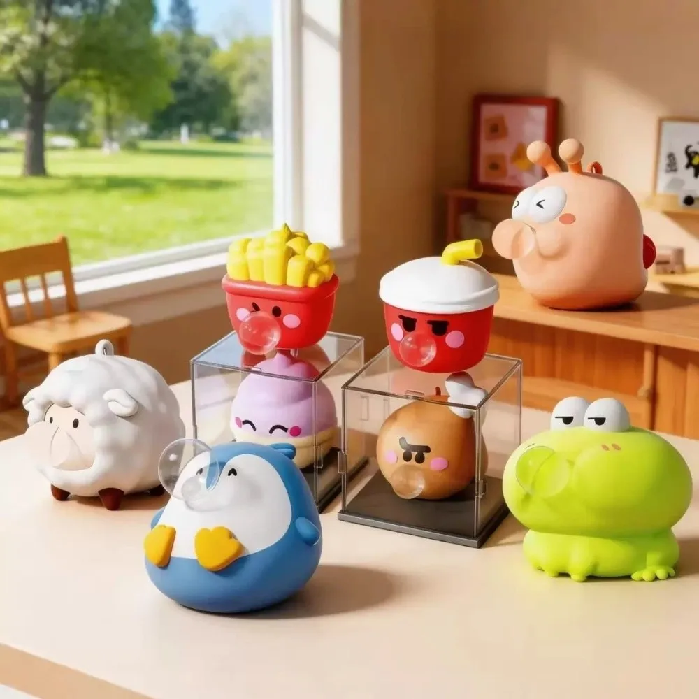 New Bubble Blowing Squeeze Puffs Shape Cute Animals Soft Pinch Sheep Frog Stress Relief Decompression for Children