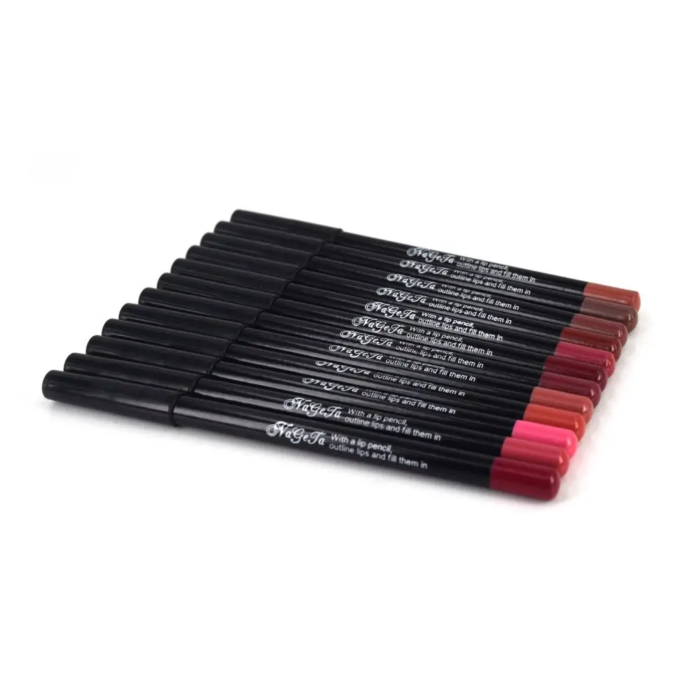 Women's Makeup Cosmetic Professional Long Lasting Lip Liner Pencil Matte Lip Liner 12 Assorted Colors Lipstick Eyeliner Pen