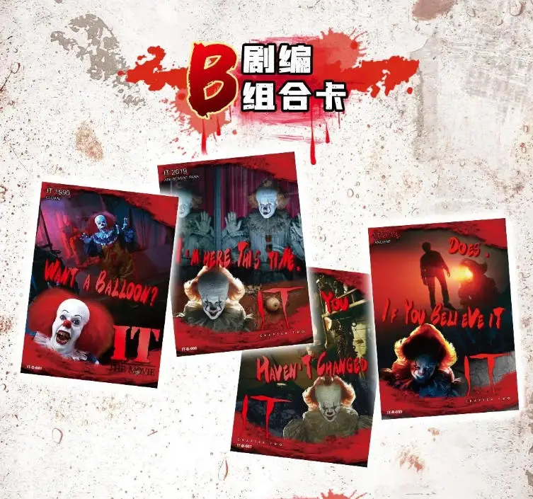 authentique-the-clown-return-it-movie-premium-blind-box-trading-cards-series-collector's-edition-box-horror-film-collectible-gifts