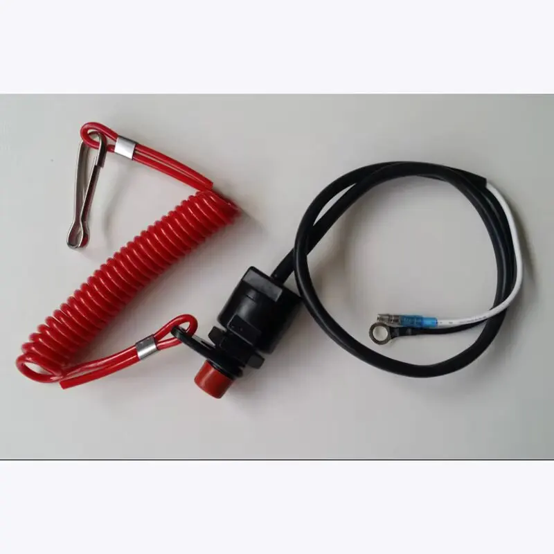 Free Shipping Boat Motor Kill Stop Switch & Safety Tether Lanyard For Yamaha/ Tohatsu Outboard Motor Marine Engines Parts