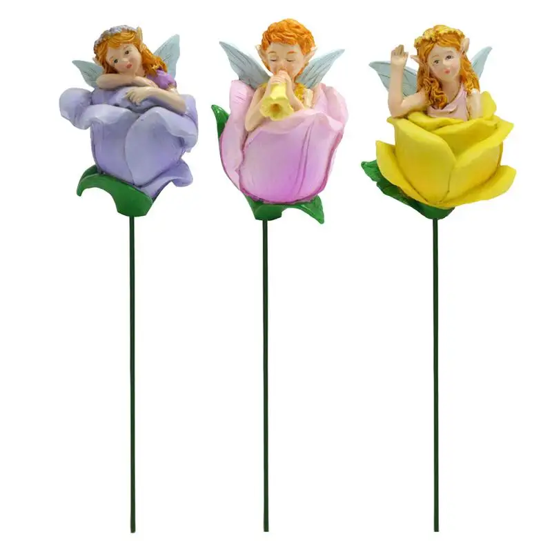 

Fairy Garden Ground Plug Garden Fairy Metal Outdoor Decor Hand Painted Decorative Garden Accessories Decoration for Indoor