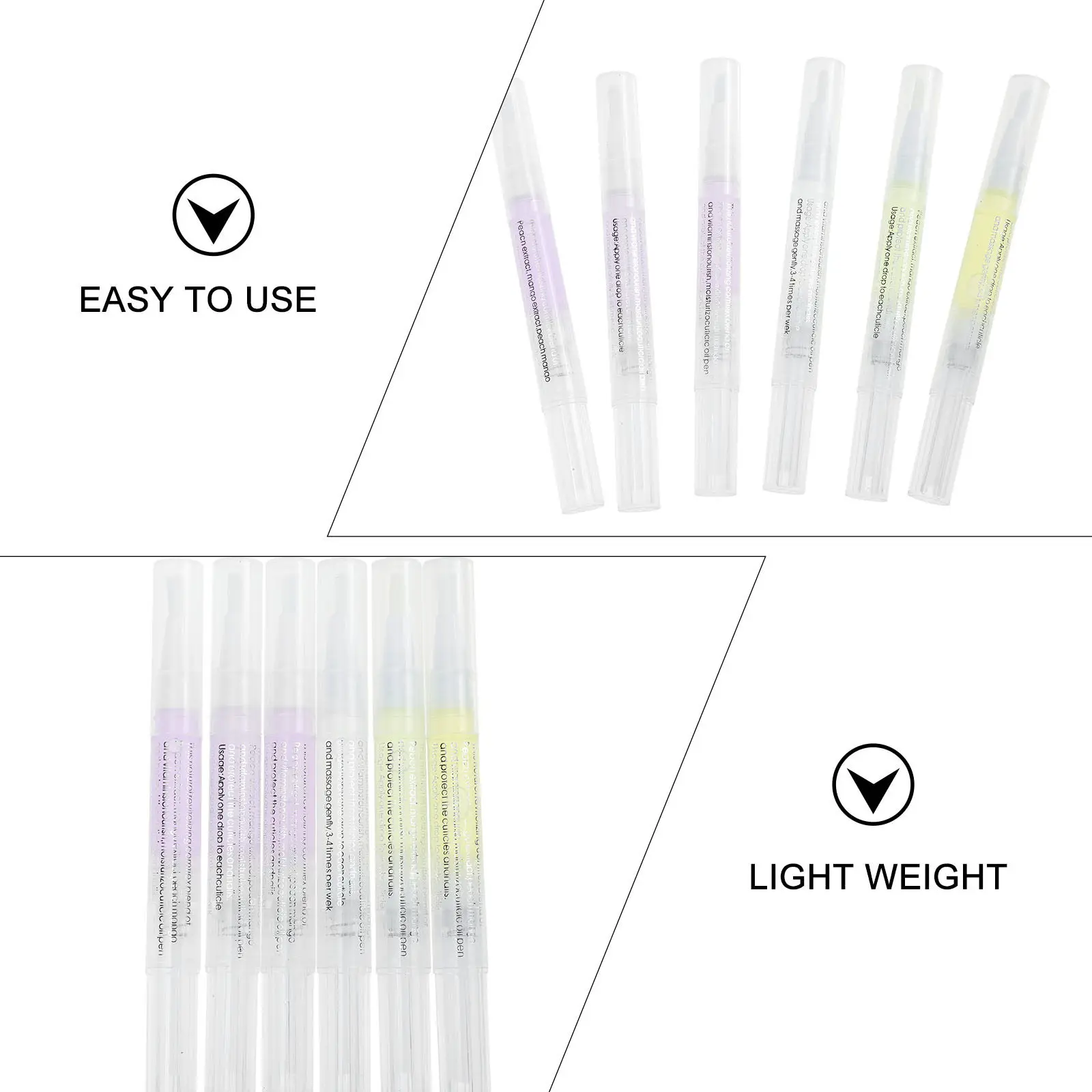 6Pcs Nail Cuticle Oil Pen Plant Extracts Nail Care Moisturizer Revitalize Gel Acrylic Manicure Softener Easy Use Portable