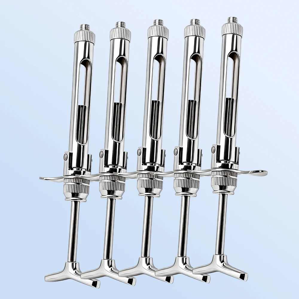 3pcs or 5pcs 2.2ml Press‑Type Stainless Steel Dental Syringe Precision Surgical Clinic Lab Tools