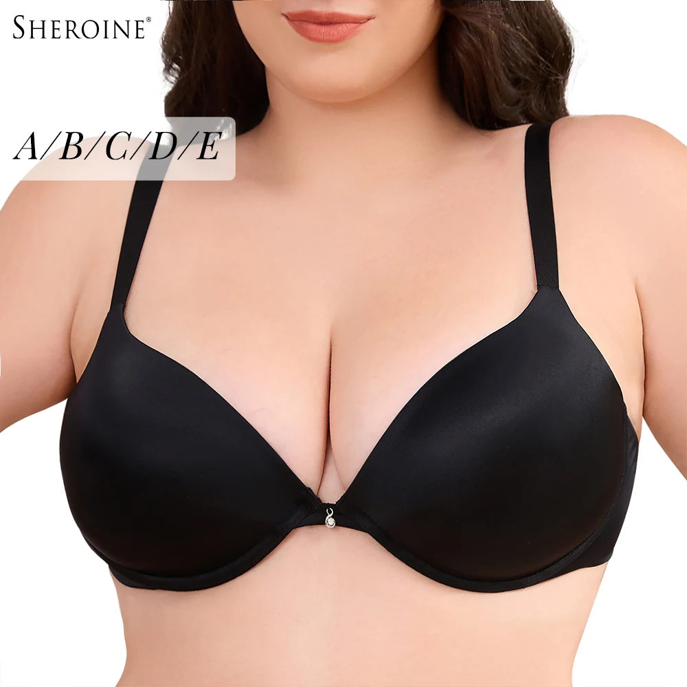 

Sheroine Plus Size Women Bra Push up Smooth Cup Minimizer T-shirt Bras Soft Padded Underwire for Large Breasts Support