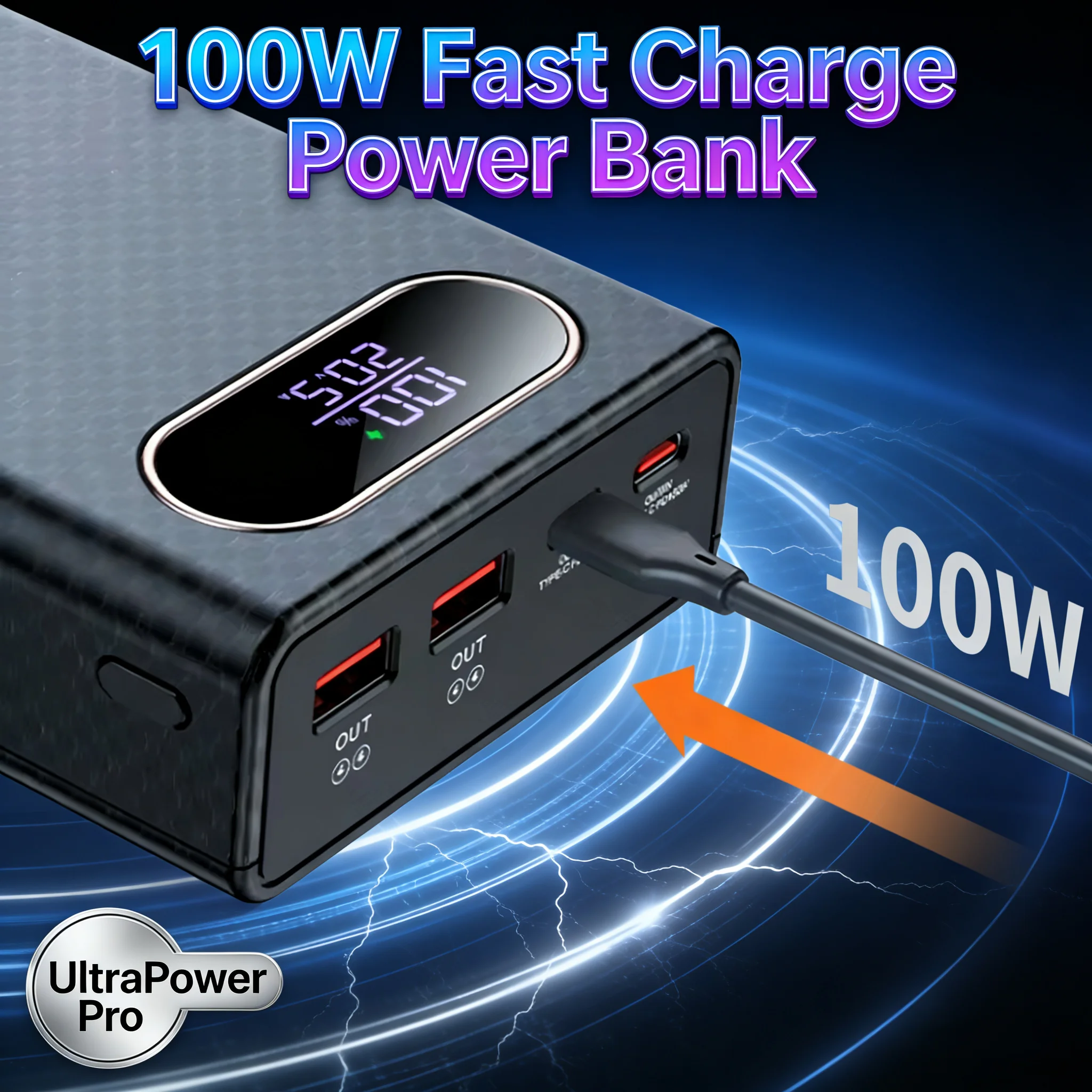 PD100W Winter-Ready Power Bank Shell, 6×21700 Battery DIY Case, Fast Charging Housing for Laptop Phone