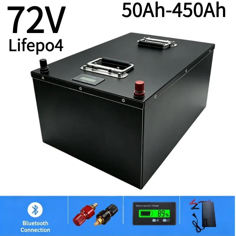Wholesale Hot Selling 72V 24S LiFePO4 Storage Battery 50Ah-450Ah Built-in BMS Deep Cycle Rechargeable Pack for 3000W-7000W Elect