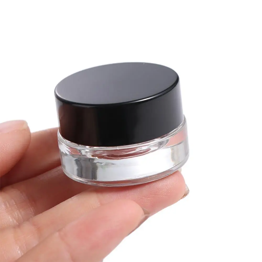 Black Gold Eye Cream Pots 3g 5g Lip Balm Glass Lotion Vials Empty Cans Face Cream Packaging Bottle Cosmetic Container