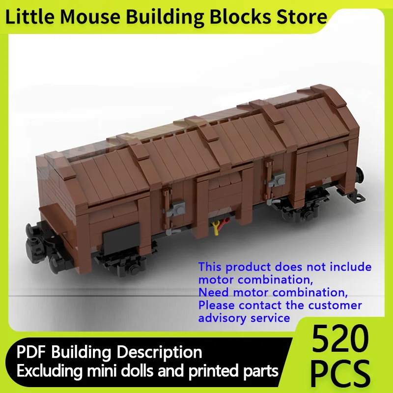 

Конструктор MOC: Модульный грузовой вагон с откидной крышкой и рельсами, модель городского автомобиля. Технологичный набор для сборки, детский праздничный подарок.