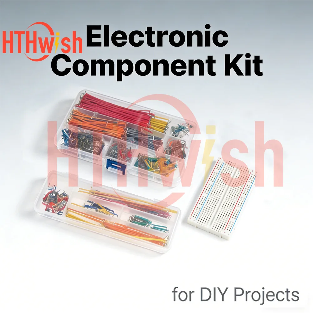 400 Hole Breadboard +Multicolored 140/840Pcs Jumper Wires for Robotic Starter Kit Electronic Experiment/ Diy