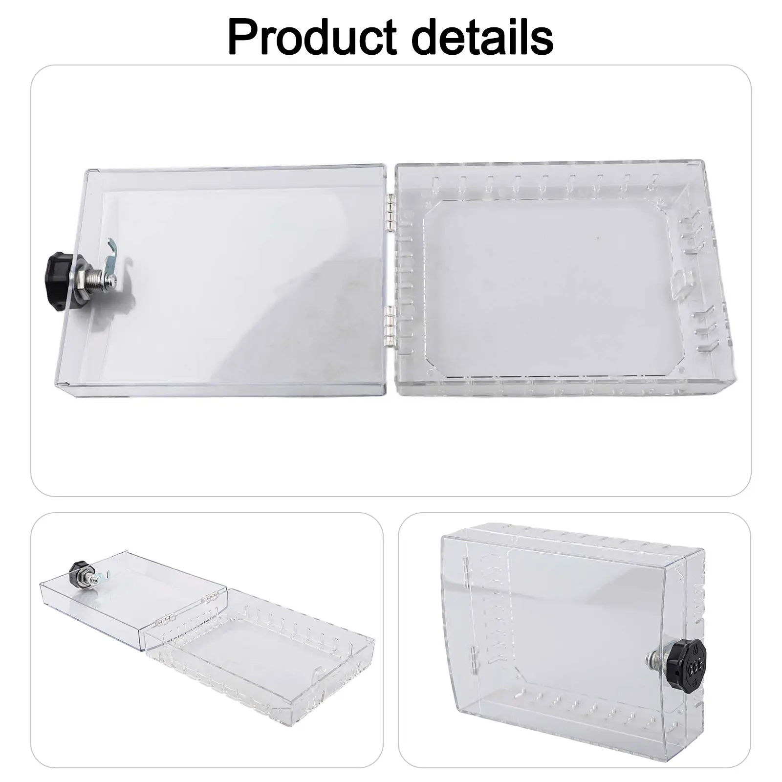 ==Transparent=Thermostat=Lock=Box With Key Wall Mounted Thermostat Protection Device Transparent Cover Guards For AC Panel