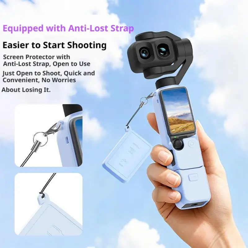 For DJI Pocket4Pro Silicone Protective Case Pan Tilt Camera All Inclusive Breathable Heat Dissipation Anti Drop Soft Shell