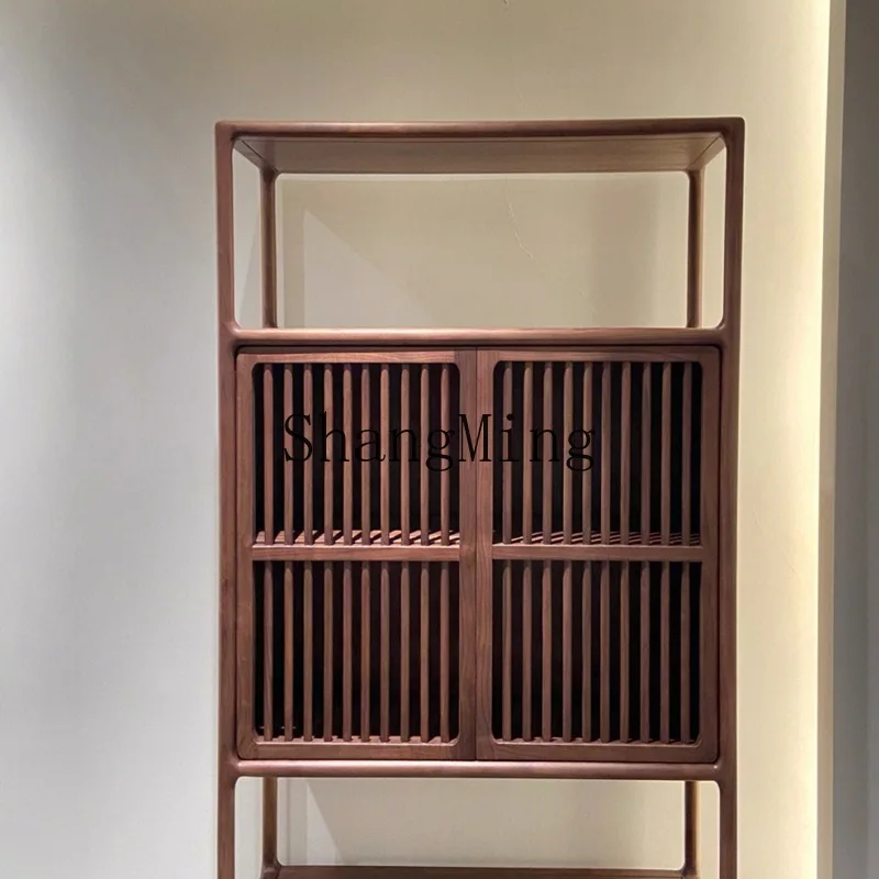 SM household new Chinese Bogu shelf, Zen tea cabinet bookshelf wine cabinet solid wood furniture
