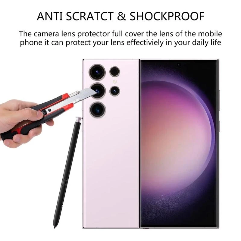 R1WD Camera Protective Cover Tempered Glass with AluminumEdge Camera Lens Protector