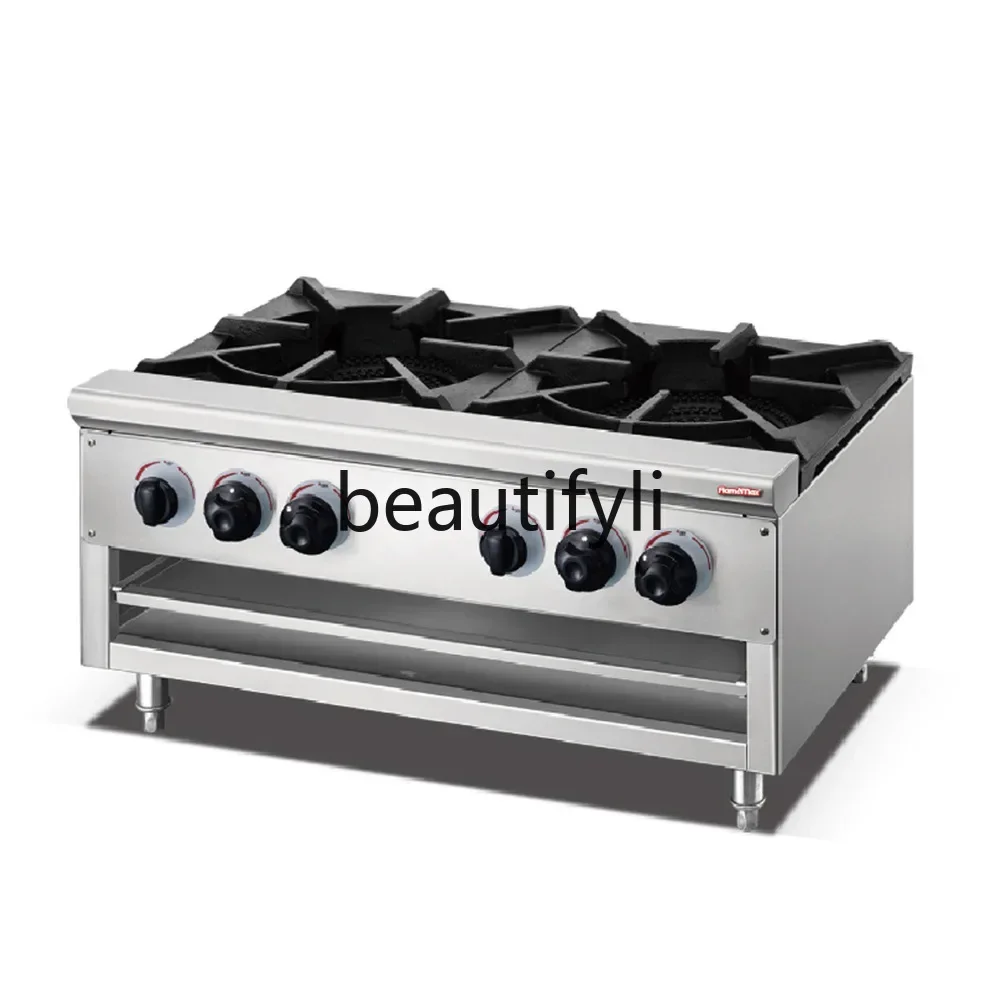 

X Gas desktop casserole noodle porridge stove, independent temperature control four-head rice stove, catering equipmentX