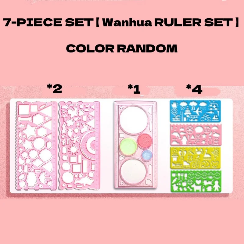 4/7 個多機能定規幾何学スパイラル描画テンプレートアートクラフト子供のギフト教育玩具多用途定規