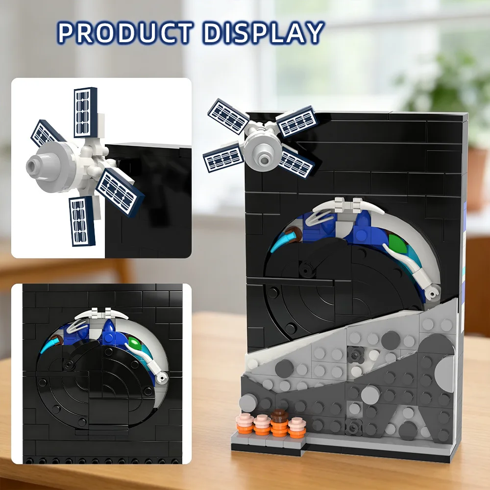 The Birth of Earth Earthset Postcard Building Blocks Model Space Rocket Earth's Surface Assembly Toys DIY Birthday Gifts