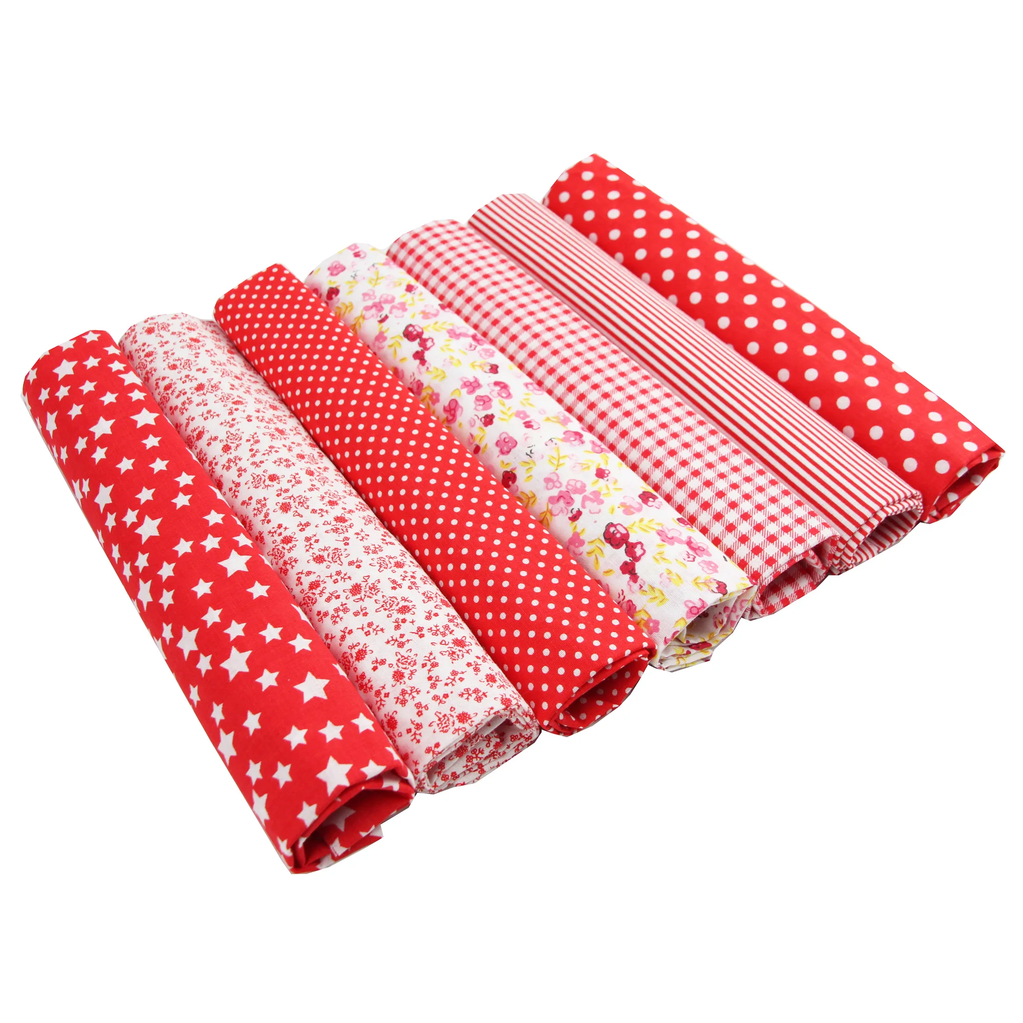 7PCS 25 X 25cm/50 X 50cm Squares Cotton Craft Fabric Cloths for DIY Bundle Patchwork Quilting Sewing Scrapbooking Art Craft
