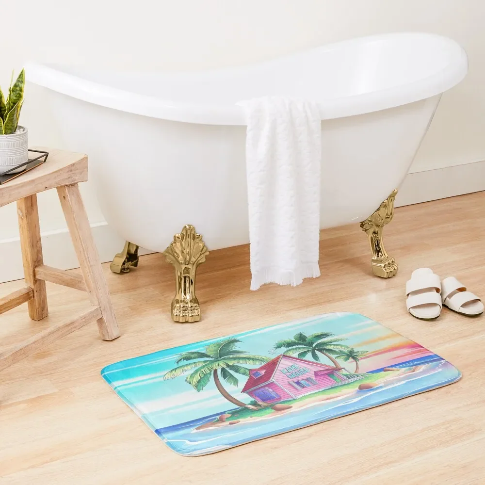 

Paradise landscape with Kame House Bath Mat Hallways Non-Slip Bathtub Mat