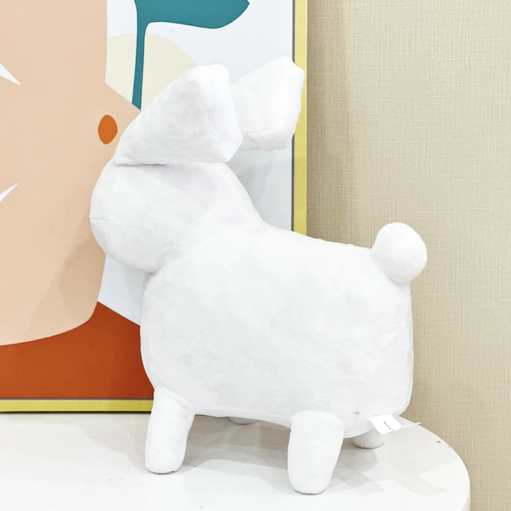 Conejo blanco de peluche Gubby de 25cm, juguete de peluche relacionado con diversión, juegos de dibujos animados, compañero curativo, animales de peluche, regalos para niños