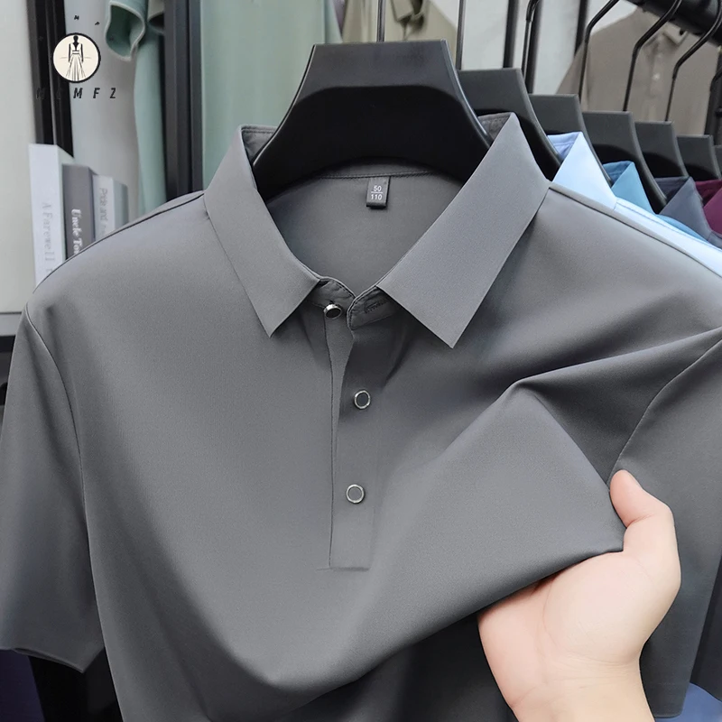 Camiseta Polo de Secado Rápido para Hombre, Manga Corta, Informal de Negocios, Transpirable, que Absorbe la Humedad, para el Trabajo