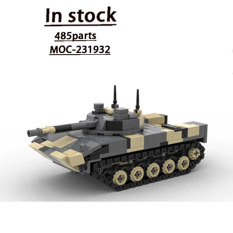 

MOC-231932 New Urban Military Exclusive Tank Truck Building Block Model 485 Parts MOC Boys Children's Birthday Toy Gift