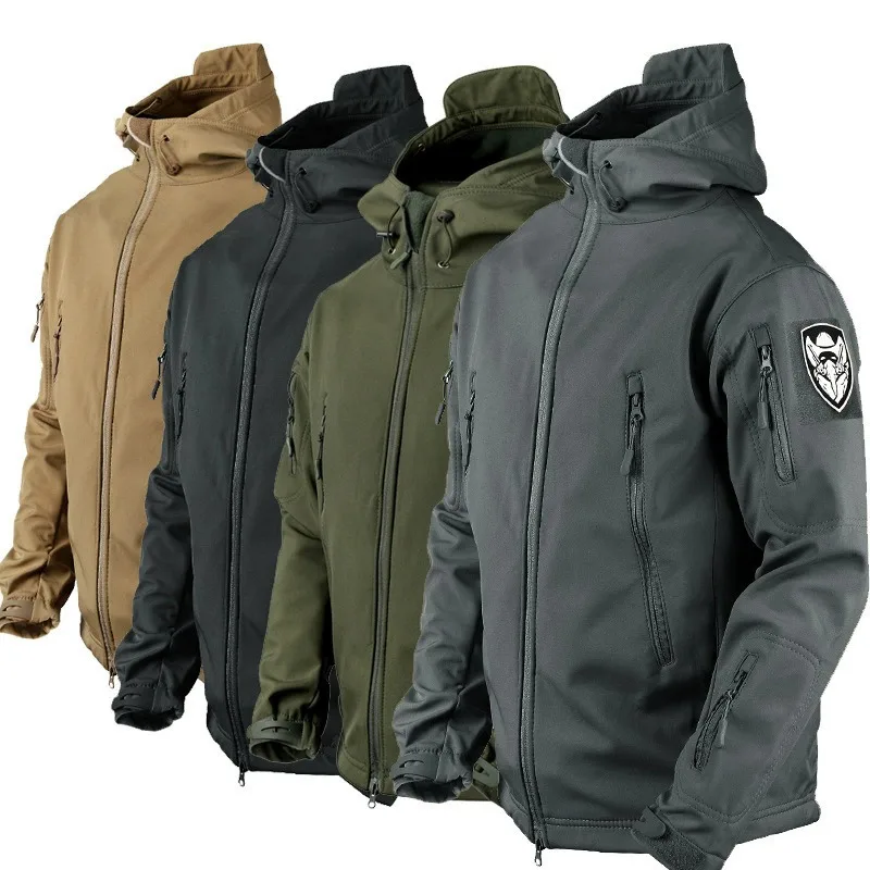 Immagine 7: Set Giacca Softshell TAD Shark Skin per Esterni, per Autunno e Inverno, Resistente al Freddo, Calda e Impermeabile, Taglia 5XL