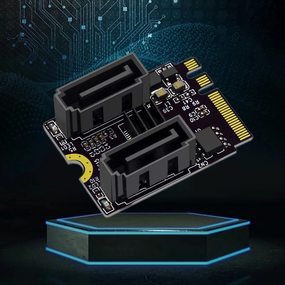 M2 To SATA3.0 Expansion Card Adapter PCI-E3.0 KEY A + E WIFI M.2 To SATA Converter Card Without Driver Installation JMB582 Chip