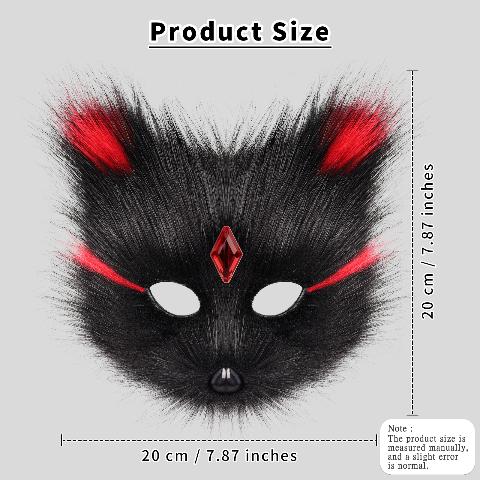 Maschere a mezza faccia di volpe di peluche Maschera di lupo gatto animale Halloween Natale Masquerade Party Costumi cosplay Puntelli