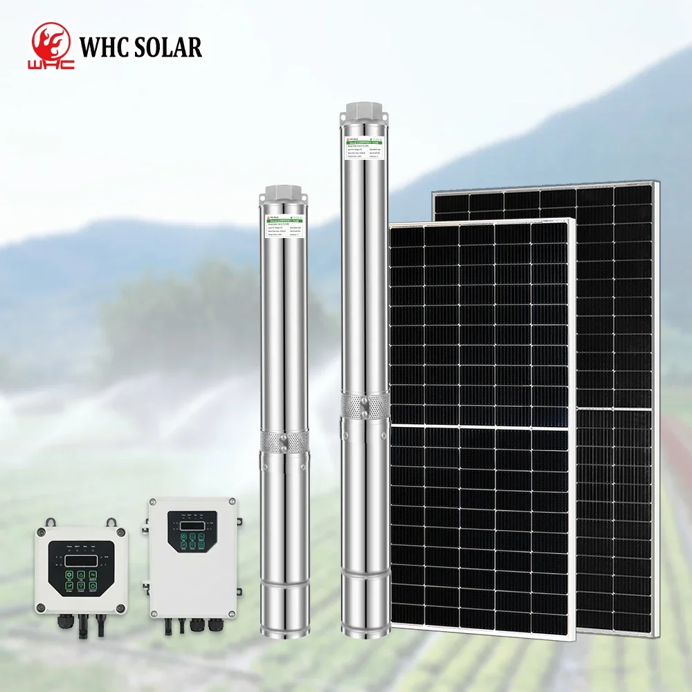 Manufacturing DC Brushless Solar Pumps Submersible Borehole Pump Deep Well Water Stainless Steel Solar Water Pumps