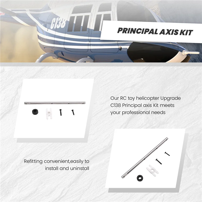 Zestaw ulepszeń helikoptera RC AS95-RC C138, główny wał, do RC ERA C138 Bell 206 1:33, części do helikoptera RC