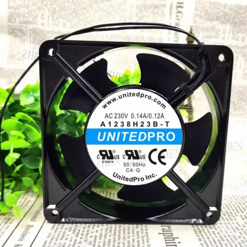 Y    1PC New for  UNITEDPRO A1238H23B-T AC230V 0.14/0.12A 50/60HZ 2-wire cooling fan # QW.