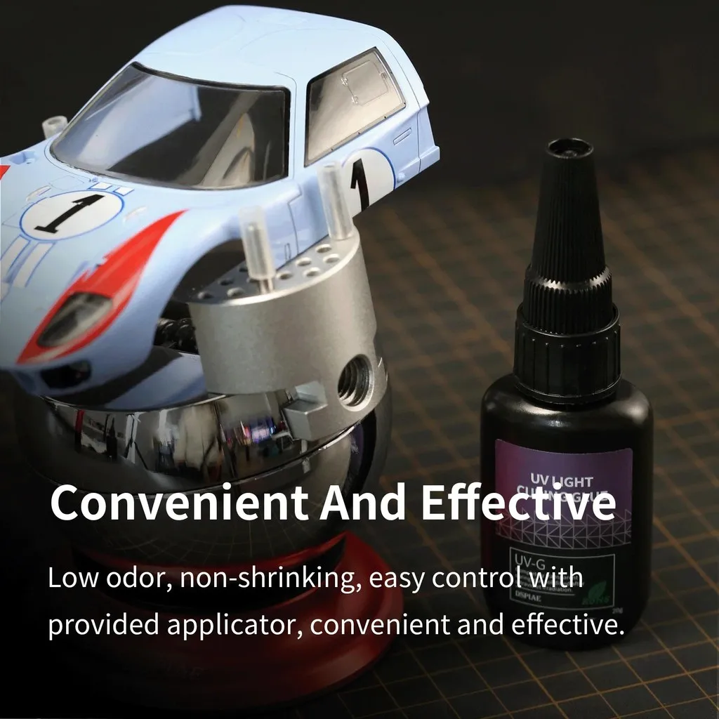 DSPIAE UV Light Curing Clear Glue for Gundam Military Model Solid Shadowless Adhesive UV-G UV-GS 1Min Cure 200 400nm