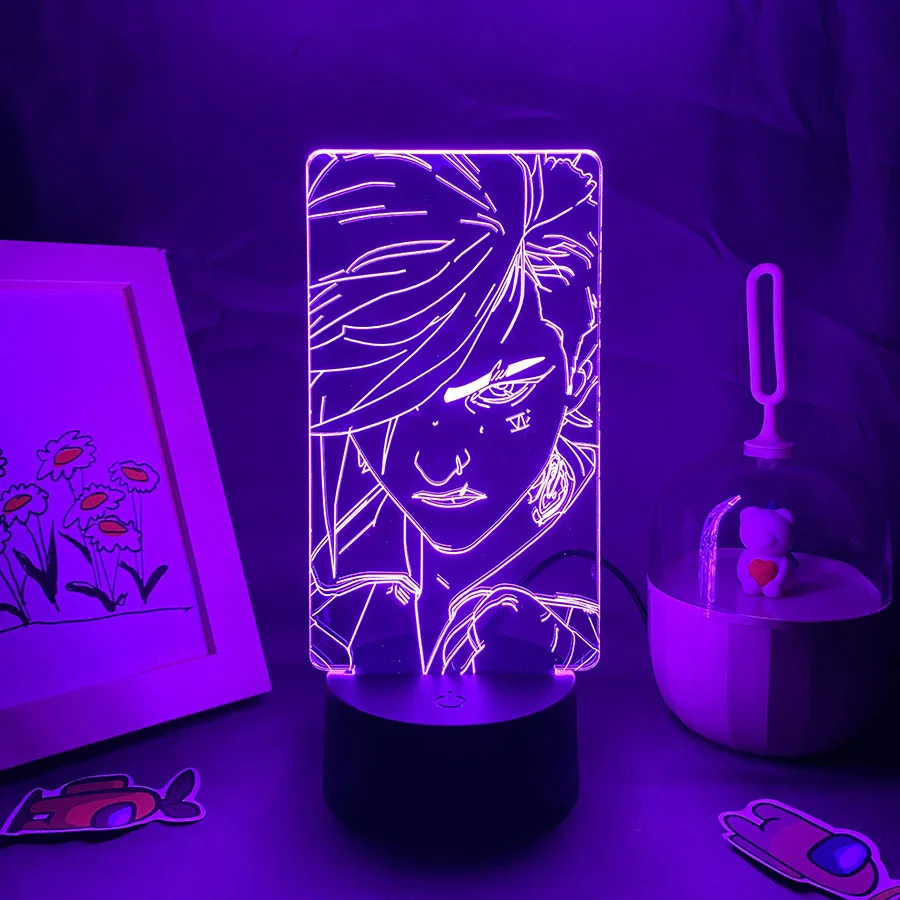 Game League of Legends Arcane Vi 3D LED Night Lights Aesthetic Sitting Room Decor Cool Xmas Gift Kids Game Room Decoration Light