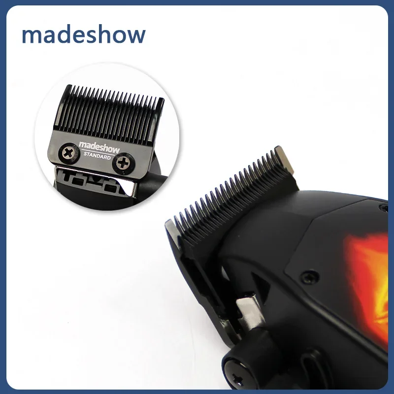 D0C D0T New MadeShow M10+M11 Professional Hair Clipper + Trimmer Set 0.1mmMair Cutter Cutting T Blade High Speed High Quality