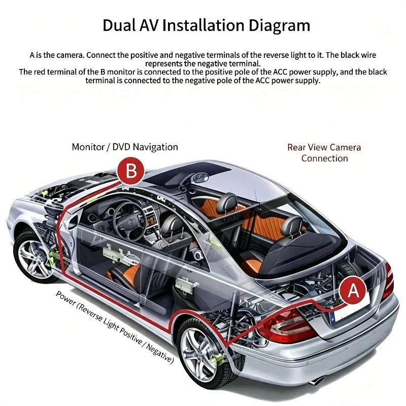 Portable Folding Car Monitor 4.3 Inch LCD Display For Reverse Camera Parking System Video Screen view 6