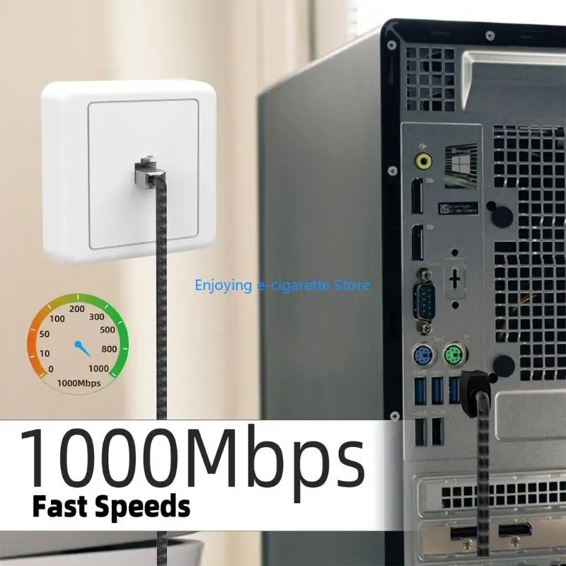 Ethernet Cable Cord 1000Mbps for Stable Internet During Online Class Time Y4QF
