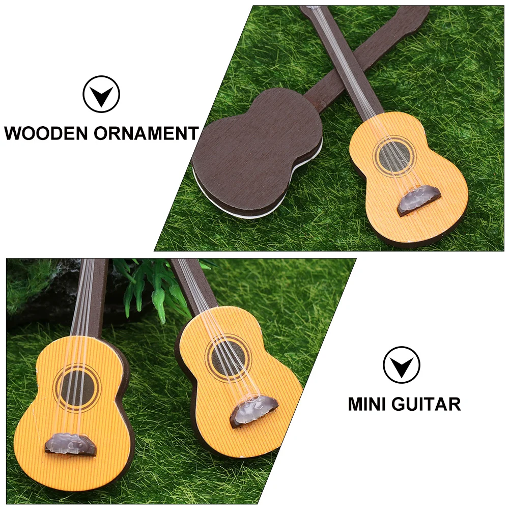 3 uds Mini juguete accesorios de guitarra modelo de instrumento figuras en miniatura juguetes de desarrollo